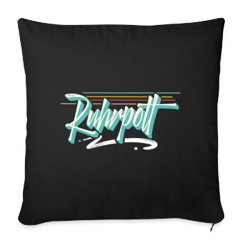 Ruhrpott - Sofakissenbezug 45 x 45 cm - Schwarz - Vorne