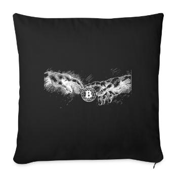 Création des cryptomonnaies Bitcoin - Housse de coussin décorative 45 x 45 cm - noir - Devant