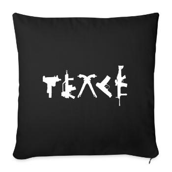 PEACE Weapons Typography Street Art - Sofa pillowcase 17,3'' x 17,3'' (45 x 45 cm) - black - Front