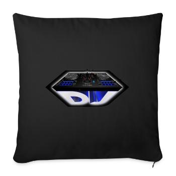 Platine DJ - Housse de coussin décorative 45 x 45 cm - noir - Devant