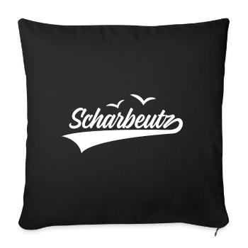 SCHARBEUTZ OSTSEE - Sofakissenbezug 45 x 45 cm - Schwarz - Vorne