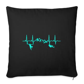 Climbing Bouldering Mountains - Sofa pillowcase 17,3'' x 17,3'' (45 x 45 cm) - black - Front