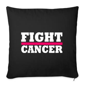 Fight cancer - Housse de coussin décorative 45 x 45 cm - noir - Devant