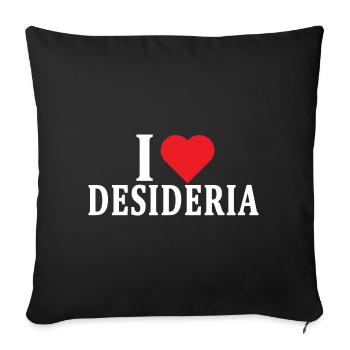 T-Shirt Ich liebe Desideria T-Shirt Geschenkidee - Sofakissenbezug 45 x 45 cm - Schwarz - Vorne