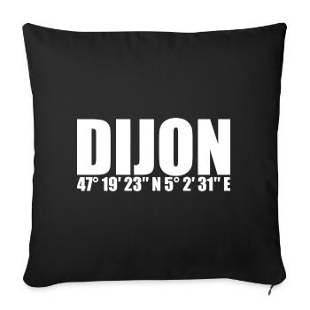 Dijon Coordinates - Sofa pillowcase 17,3'' x 17,3'' (45 x 45 cm) - black - Front