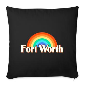 Fort Worth - Sofa pillowcase 17,3'' x 17,3'' (45 x 45 cm) - black - Front