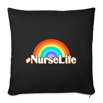 Krankenschwester Nurse Life - Housse de coussin décorative 45 x 45 cm - noir - Devant