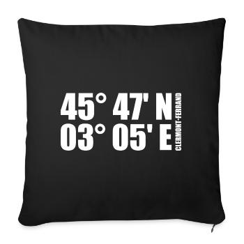 Coordonnées clermont-ferrand - Housse de coussin décorative 45 x 45 cm - noir - Devant