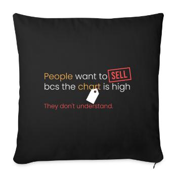they want to sell because the chart is high - Sofa pillowcase 17,3'' x 17,3'' (45 x 45 cm) - black - Front