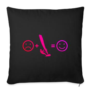 Men's Windsurfers Windsurfing Women Windsurfing - Sofa pillowcase 17,3'' x 17,3'' (45 x 45 cm) - black - Front