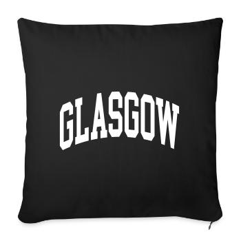 Glasgow - Sofakissenbezug 45 x 45 cm - Schwarz - Vorne