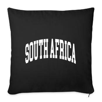 Afrique du Sud - Housse de coussin décorative 45 x 45 cm - noir - Devant