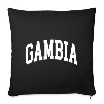 Gambie - Housse de coussin décorative 45 x 45 cm - noir - Devant