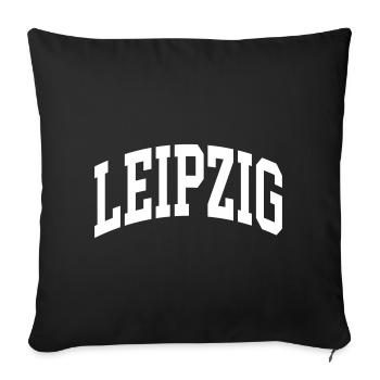 Leipzig - Sofakissenbezug 45 x 45 cm - Schwarz - Vorne