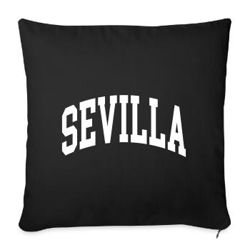 Séville - Housse de coussin décorative 45 x 45 cm - noir - Devant