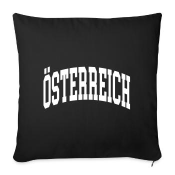 Austria - Sofa pillowcase 17,3'' x 17,3'' (45 x 45 cm) - black - Front