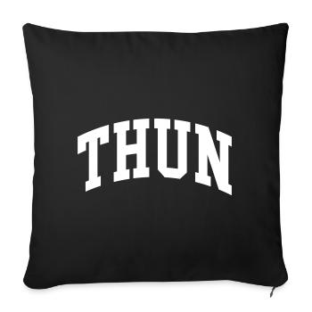 Thun - Sofakissenbezug 45 x 45 cm - Schwarz - Vorne
