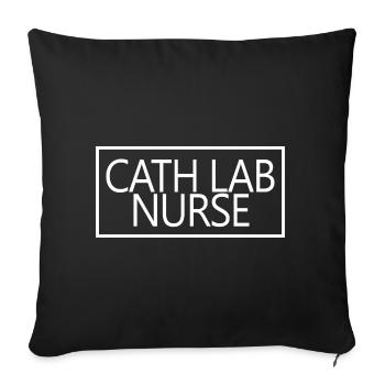 Une infirmière de laboratoire de cathétérisme fière d’être étudiante diplômée en sciences infirmières - Housse de coussin décorative 45 x 45 cm - noir - Devant