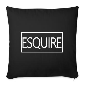 Esquire Graduated Lawyer School Student - Sofa pillowcase 17,3'' x 17,3'' (45 x 45 cm) - black - Front
