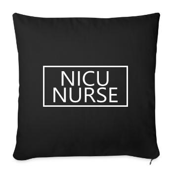 NICU Krankenschwester Stolze Neugeborene Intensivpflegerin - Sofakissenbezug 45 x 45 cm - Schwarz - Vorne