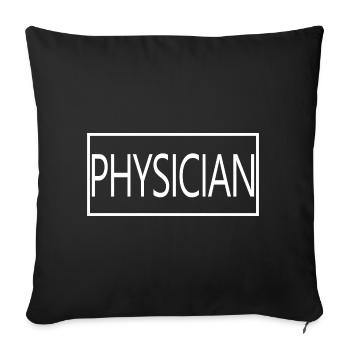 Médecin fier étudiant diplômé en médecine - Housse de coussin décorative 45 x 45 cm - noir - Devant