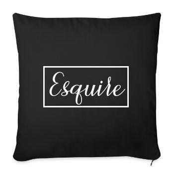 Esquire Graduated Lawyer School Student - Sofa pillowcase 17,3'' x 17,3'' (45 x 45 cm) - black - Front