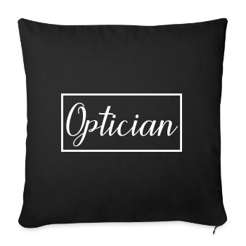Opticien fier Étudiant Opticien diplômé - Housse de coussin décorative 45 x 45 cm - noir - Devant