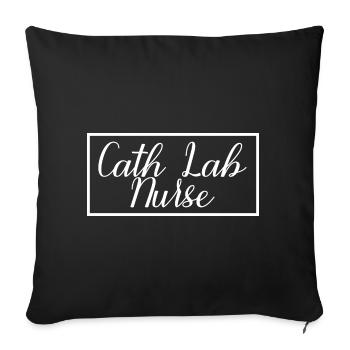 Une infirmière de laboratoire de cathétérisme fière d’être étudiante diplômée en sciences infirmières - Housse de coussin décorative 45 x 45 cm - noir - Devant