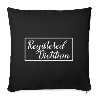 Diététiste Fière nutritionniste diplômée - Housse de coussin décorative 45 x 45 cm - noir - Devant