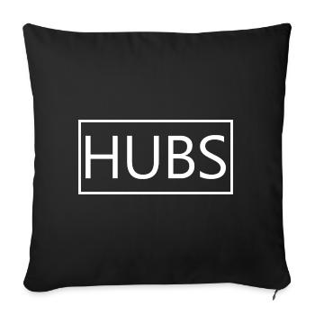 Hubs Matching Couple Engagement Wedding Honeymoon - Sofa pillowcase 17,3'' x 17,3'' (45 x 45 cm) - black - Front