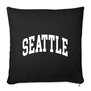 Seattle - Sofa pillowcase 17,3'' x 17,3'' (45 x 45 cm) - black - Front
