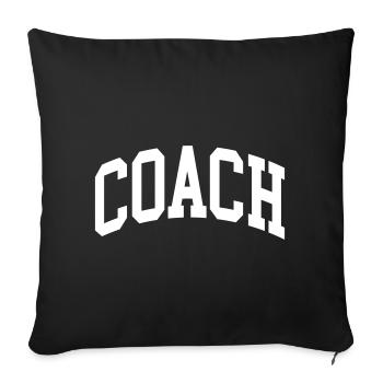 Coach - Sofakissenbezug 45 x 45 cm - Schwarz - Vorne
