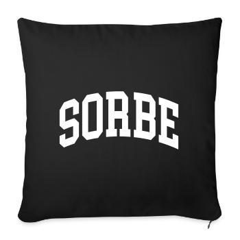 Sorbe - Sofakissenbezug 45 x 45 cm - Schwarz - Vorne