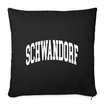 Schwandorf - Sofa pillowcase 17,3'' x 17,3'' (45 x 45 cm) - black - Front