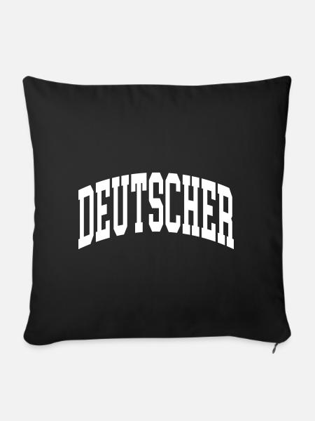 Deutscher - Sofakissenbezug 45 x 45 cm - Schwarz