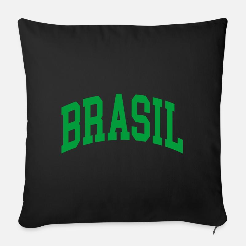 Brasilien - Sofakissenbezug 45 x 45 cm - Schwarz