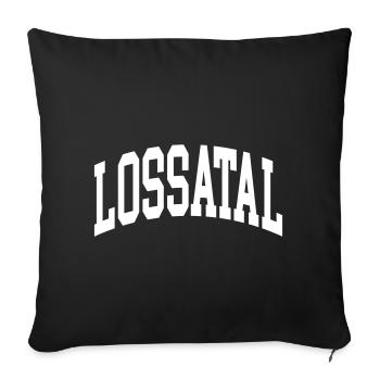 Vallée de Lossa - Housse de coussin décorative 45 x 45 cm - noir - Devant