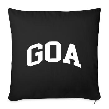 Goa - Sofakissenbezug 45 x 45 cm - Schwarz - Vorne