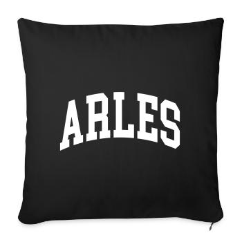 Arles - Sofa pillowcase 17,3'' x 17,3'' (45 x 45 cm) - black - Front