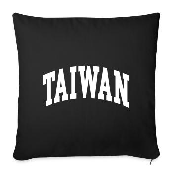 Taiwan - Housse de coussin décorative 45 x 45 cm - noir - Devant