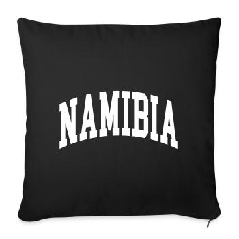 Namibia - Sofa pillowcase 17,3'' x 17,3'' (45 x 45 cm) - black - Front