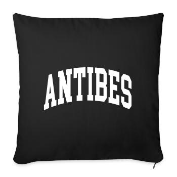 Antibes - Sofa pillowcase 17,3'' x 17,3'' (45 x 45 cm) - black - Front