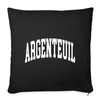 Argenteuil - Sofa pillowcase 17,3'' x 17,3'' (45 x 45 cm) - black - Front