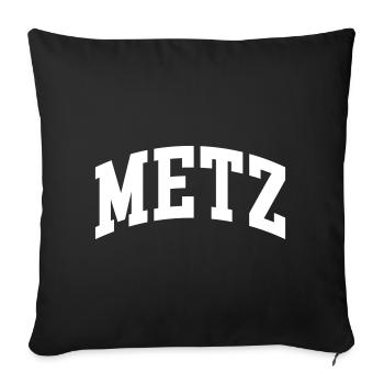 Metz - Sofakissenbezug 45 x 45 cm - Schwarz - Vorne