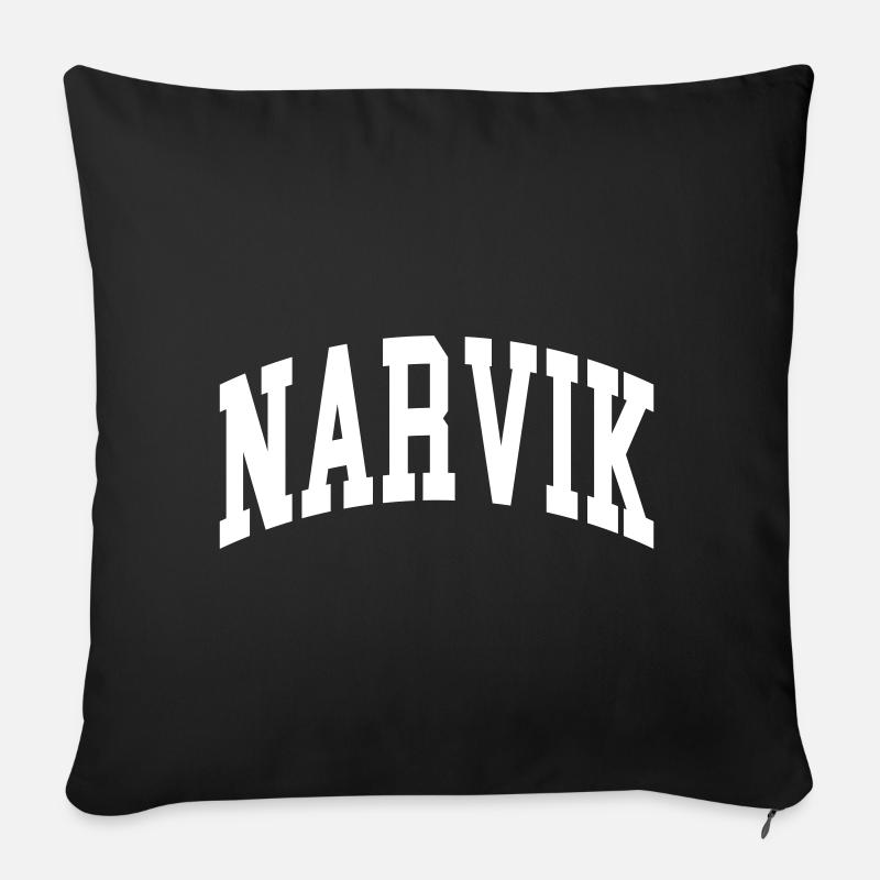 Narvik - Housse de coussin décorative 45 x 45 cm - noir