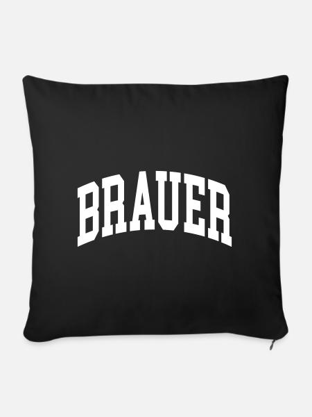Brauer - Sofakissenbezug 45 x 45 cm - Schwarz