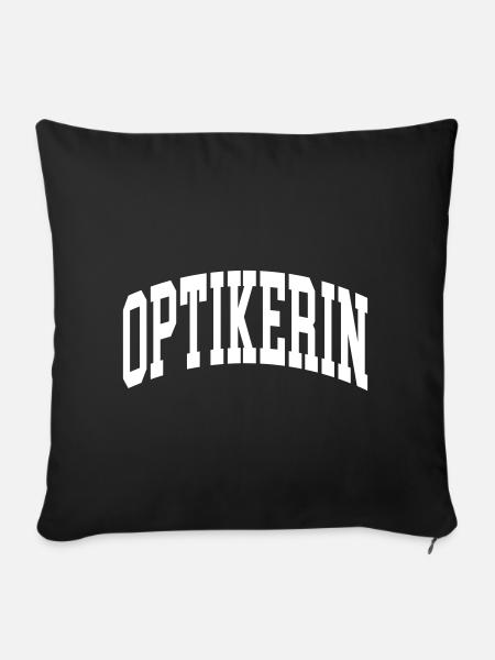 Optikerin - Sofakissenbezug 45 x 45 cm - Schwarz