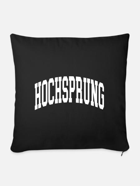 Hochsprung - Sofakissenbezug 45 x 45 cm - Schwarz