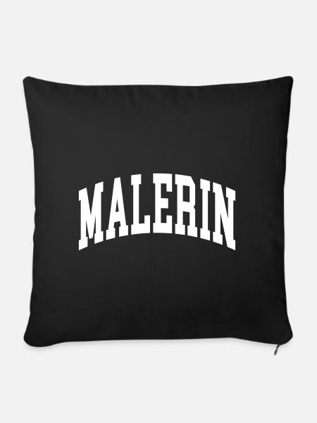 Malerin - Sofakissenbezug 45 x 45 cm - Schwarz