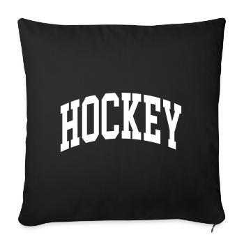Hockey - Sofa pillowcase 17,3'' x 17,3'' (45 x 45 cm) - black - Front